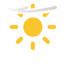 Clear, few cirrus