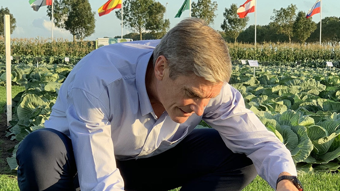 Erik Fyrwald visita os “Campos de Inovação Syngenta” na Holanda, em Setembro de 2019