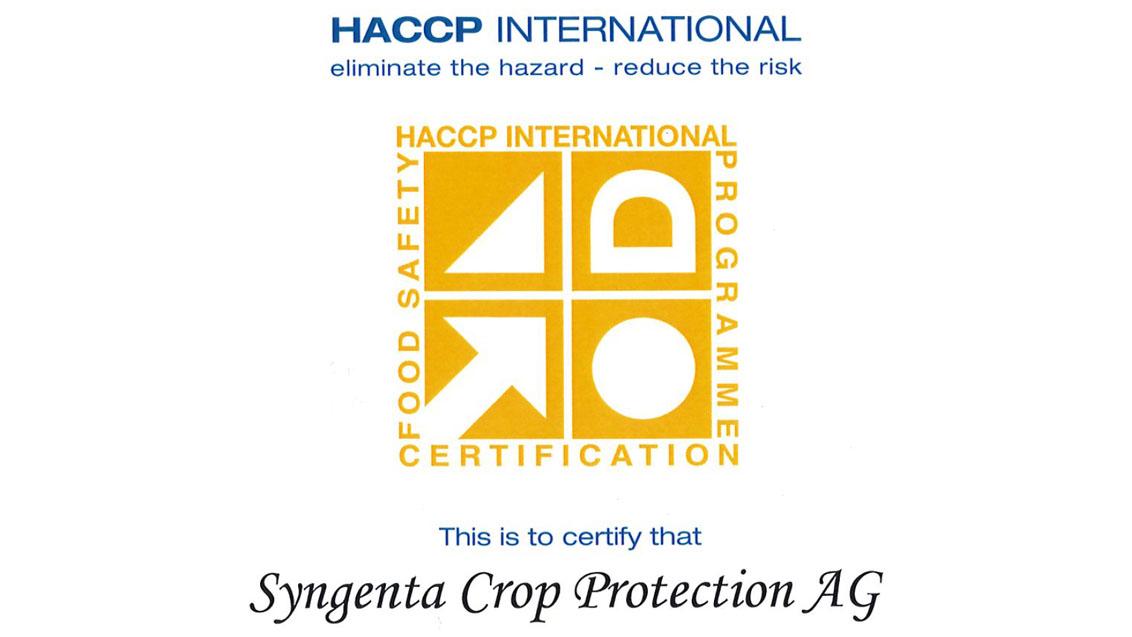 Certificação internacional HACCP