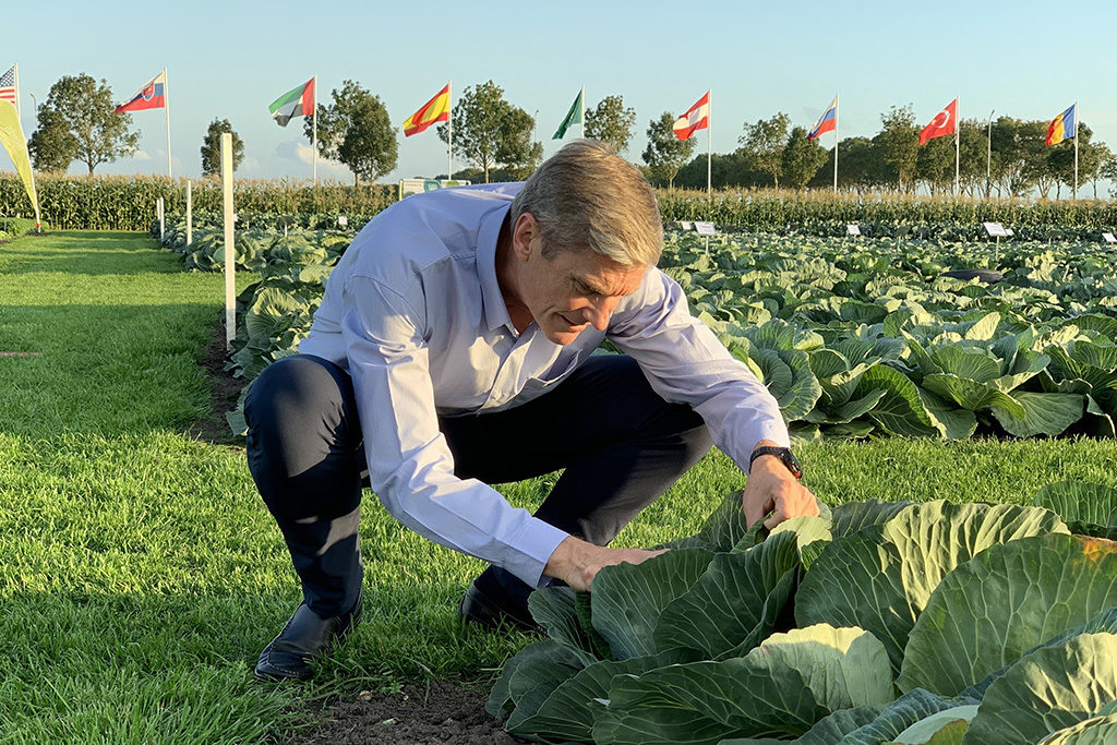 Erik Fyrwald visita os “Campos de Inovação Syngenta” na Holanda, em Setembro de 2019